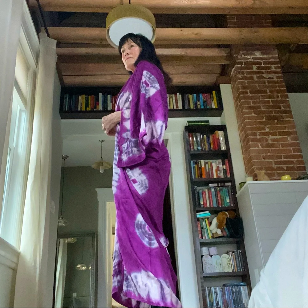 Free People Purple tie dye Kimono - Picture 3 of 12